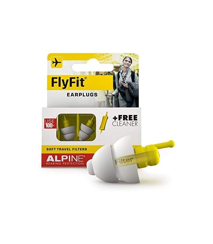 Alpine FlyFit - Tampões de ouvido para aliviar a pressão e prevenir dores de ouvido durante o vôo - Essenciais para viagens de a