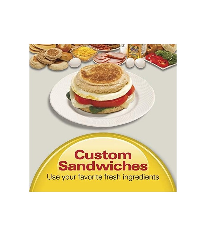 Sanduicheira de café da manhã dupla Hamilton Beach com temporizador, prata (25490A)