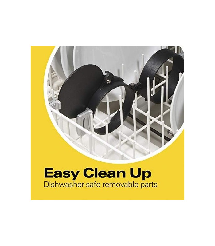 Sanduicheira de café da manhã dupla Hamilton Beach com temporizador, prata (25490A)