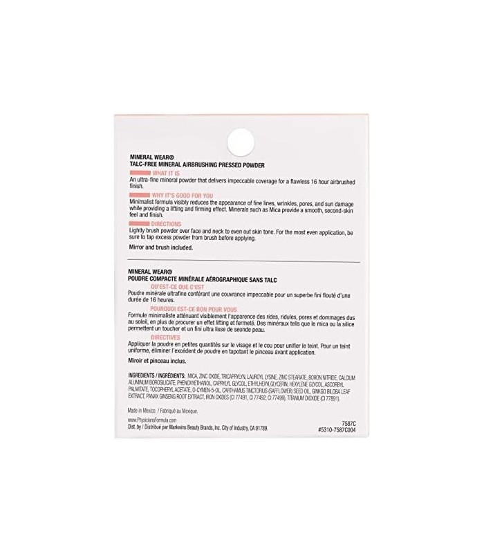 Médicos Fórmula Mineral Desgaste Talc-Free Mineral Airbrushing Pó Compacto SPF 30 Cremoso Natural | Dermatologista testado, clin