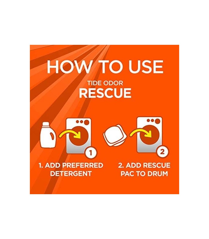 Tide Odor Rescue In-Wash Laundry Booster Pacs, 27 unidades por pacote, 21 onças (37000962243)