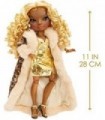 Rainbow Vision Rainbow Rainbow Divas- Meline Luxe (Gold Yellow) Posable Fashion Doll with 2 Outfits to Mix & Match + Vanity Play