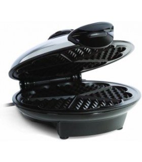 Euro Cuisine WM520 Máquina de waffles ecológica em forma de coração - placas antiaderentes sem PTFE e PFOA, prata