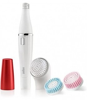 Braun FaceSpa 852 (edição japonesa) depiladora em miniatura feminina, depilação elétrica, com 2 escovas de limpeza facial, bolsa