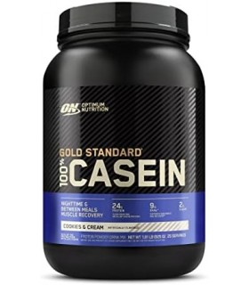 Optimum Nutrition Gold Standard 100% Micellar Casein Protein Powder, lento ajuda a mantê-lo satisfeito, recuperação muscular, bi