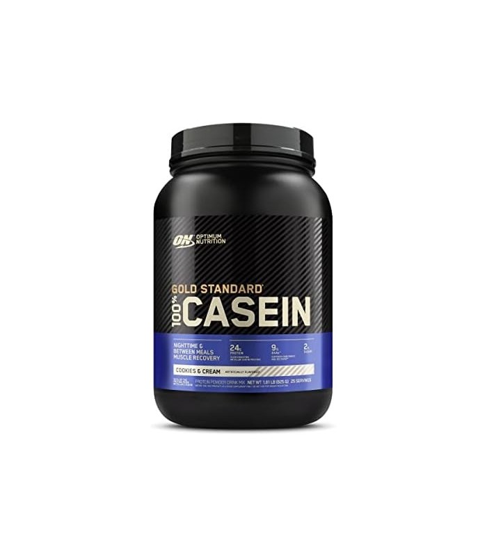 Optimum Nutrition Gold Standard 100% Micellar Casein Protein Powder, lento ajuda a mantê-lo satisfeito, recuperação muscular, bi