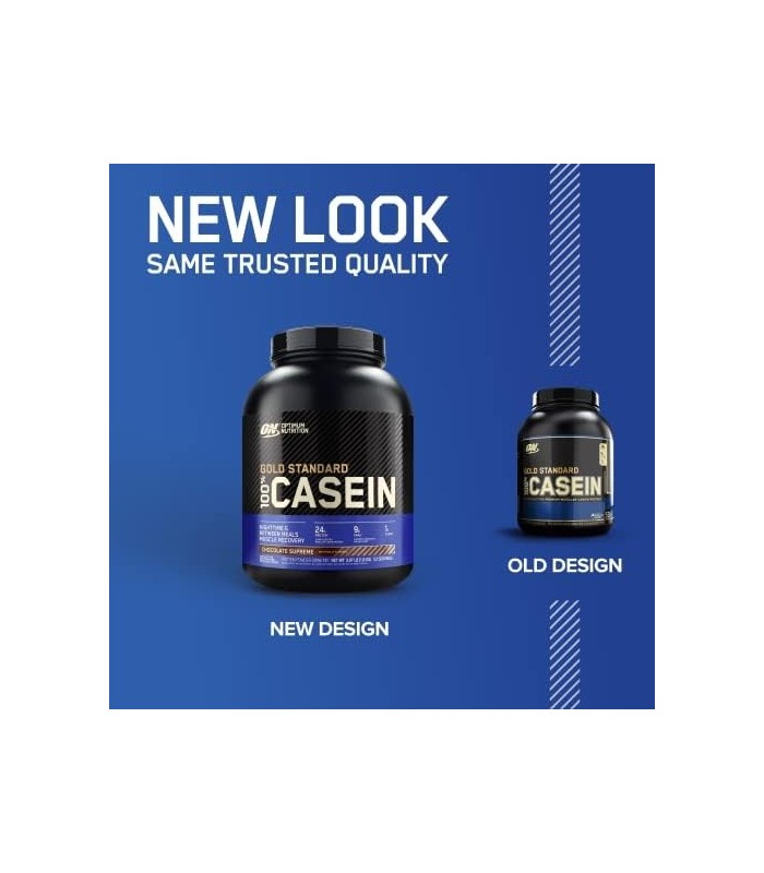 Optimum Nutrition Gold Standard 100% Micellar Casein Protein Powder, lento ajuda a mantê-lo satisfeito, recuperação muscular, bi