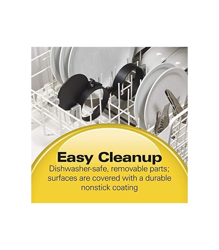 Hamilton Beach Breakfast Sandwich Maker com Egg Cooker Ring, Personalizar Ingredientes, Perfeito para Muffins Ingleses, Croissan