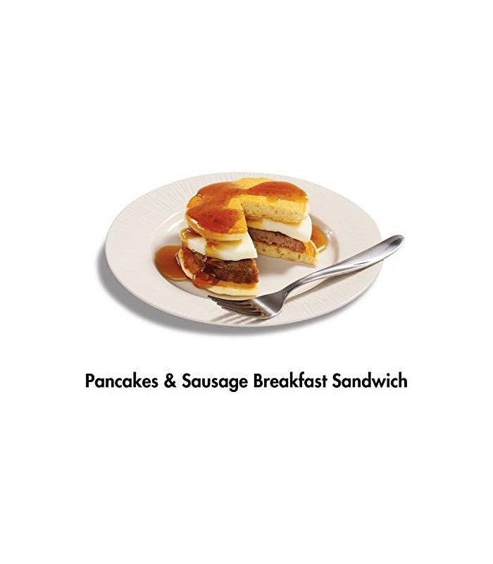 Hamilton Beach Breakfast Sandwich Maker com Egg Cooker Ring, Personalizar Ingredientes, Perfeito para Muffins Ingleses, Croissan