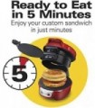 Hamilton Beach Breakfast Sandwich Maker com Egg Cooker Ring, Personalizar Ingredientes, Perfeito para Muffins Ingleses, Croissan