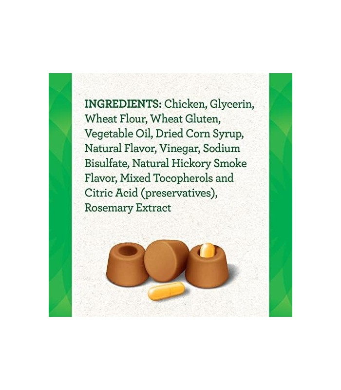 GREENIES PILL POCKETS Capsule Size Natural Dog Treats Sabor Frango, 15,8 onças. Pacote de valor (60 guloseimas)