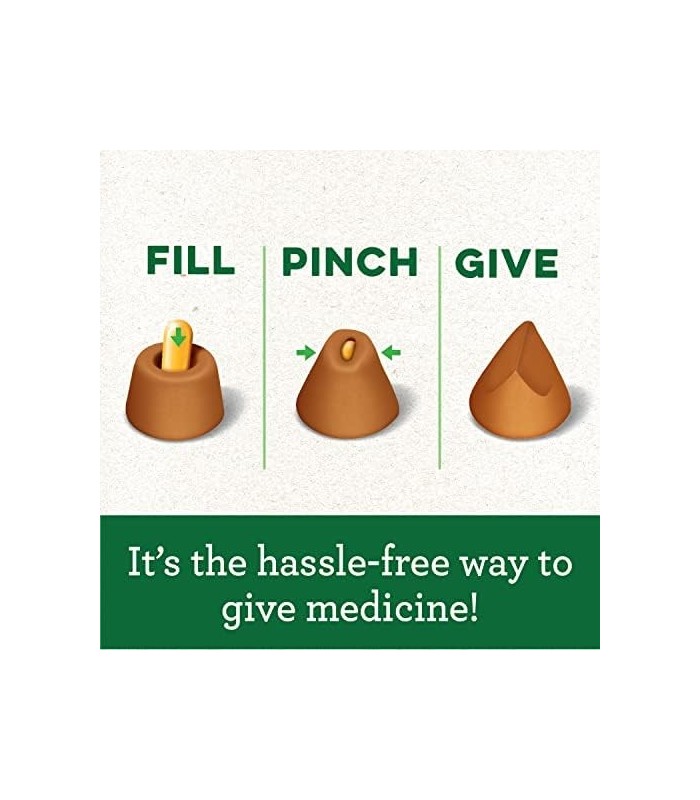 GREENIES PILL POCKETS Capsule Size Natural Dog Treats Sabor Frango, 15,8 onças. Pacote de valor (60 guloseimas)