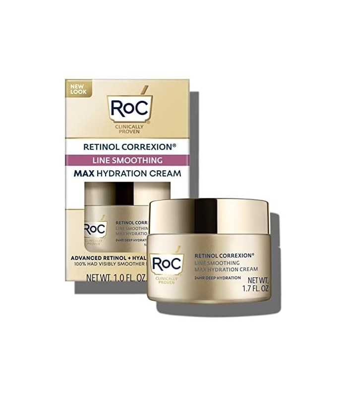 RoC Retinol Correxion Max Daily Hydration Anti-Aging Hidratante Facial Diário com Ácido Hialurônico, Creme para Cuidados com a P