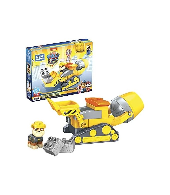 Mega Bloks PAW Patrol Rubbles City Construction Truck, Building Toys for Toddlers (17 peças)