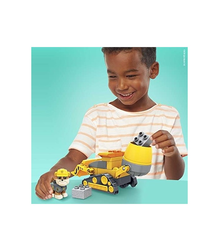 Mega Bloks PAW Patrol Rubbles City Construction Truck, Building Toys for Toddlers (17 peças)