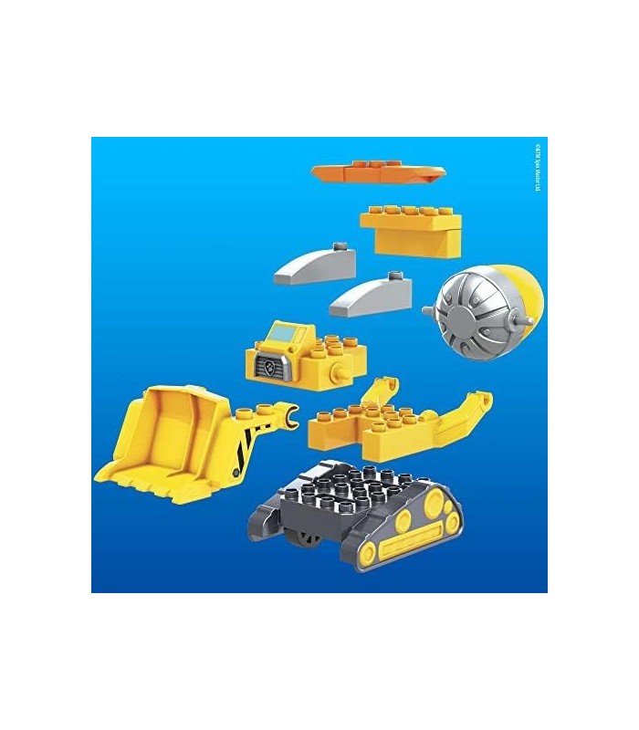 Mega Bloks PAW Patrol Rubbles City Construction Truck, Building Toys for Toddlers (17 peças)