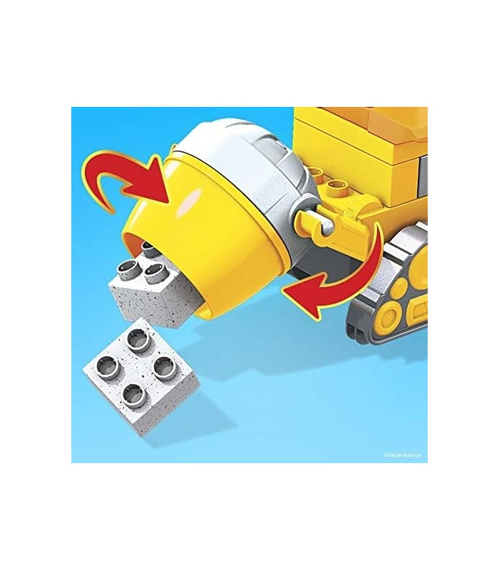 Mega Bloks PAW Patrol Rubbles City Construction Truck, Building Toys for Toddlers (17 peças)