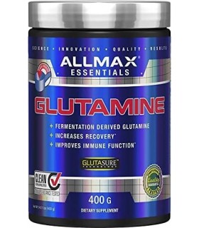 ALLMAX Nutrition L - Pó de Glutamina, Fórmula de Recuperação Muscular, Sem Glúten, Vegan, 400 Gramas