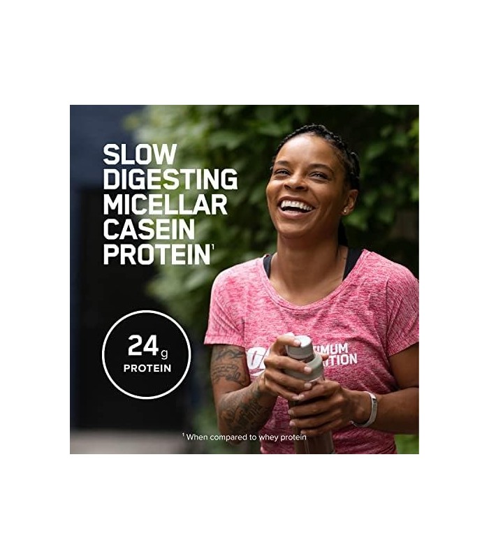 Optimum Nutrition Gold Standard 100% Micellar Casein Protein Powder, lento ajuda a mantê-lo satisfeito, recuperação muscular, ma