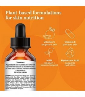 TruSkin Vitamina C Serum para Rosto e Área dos Olhos, Anti-Aging Serum com Ácido Hialurônico, Vitamina E, Aloe Vera Orgânico e Ó