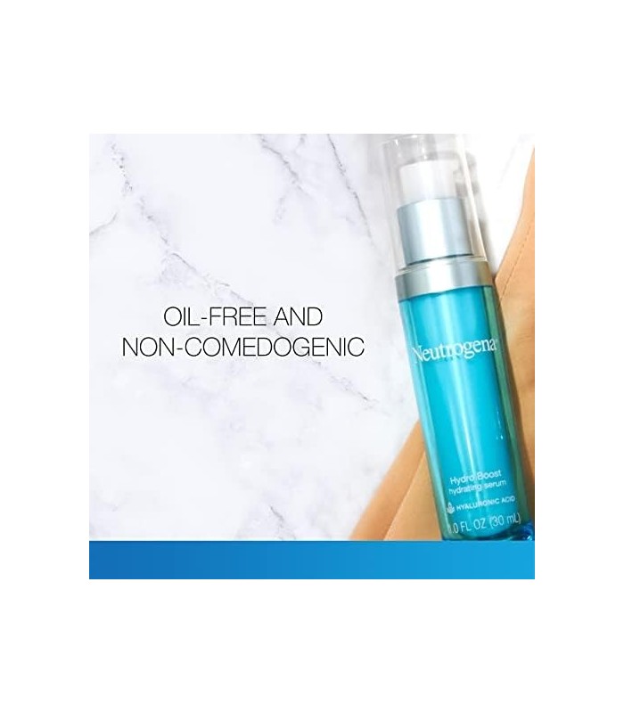 Neutrogena Hydro Boost Sérum Facial Ácido Hialurônico com Vitamina B5, Sérum Facial Hidratante para Pele Seca, Sem Óleo, Não Com