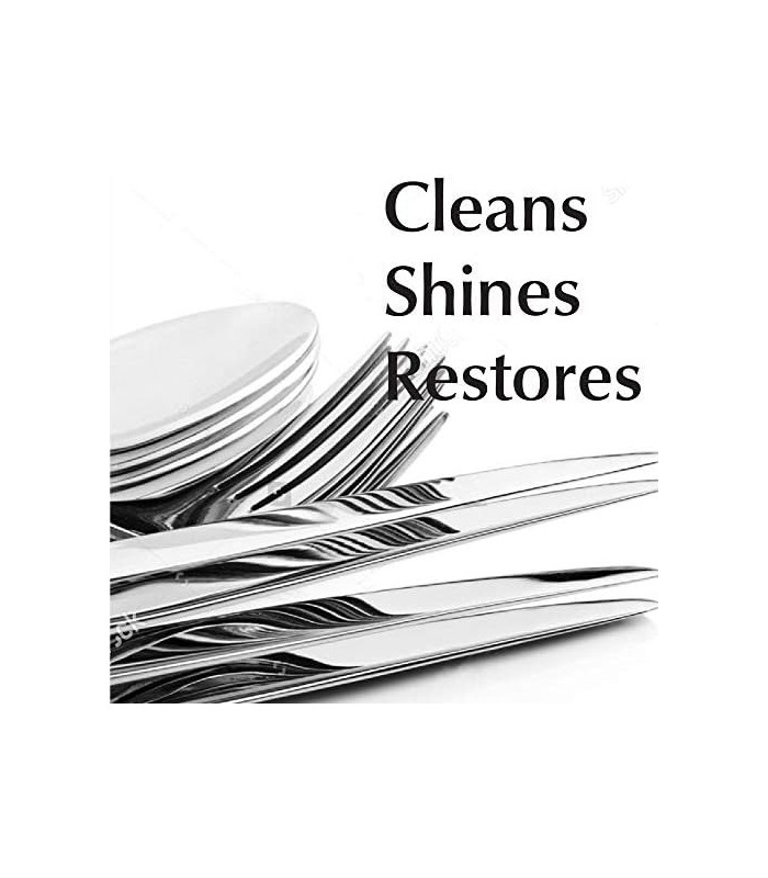Limpador de Prata e Creme Polidor ' Pacote com 6 ' 8 onças ' Sem amônia ' Limpa suavemente e remove manchas sem arranhar