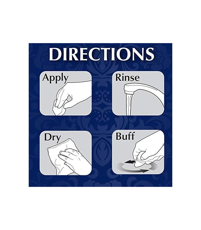 Limpador de Prata e Creme Polidor ' Pacote com 6 ' 8 onças ' Sem amônia ' Limpa suavemente e remove manchas sem arranhar