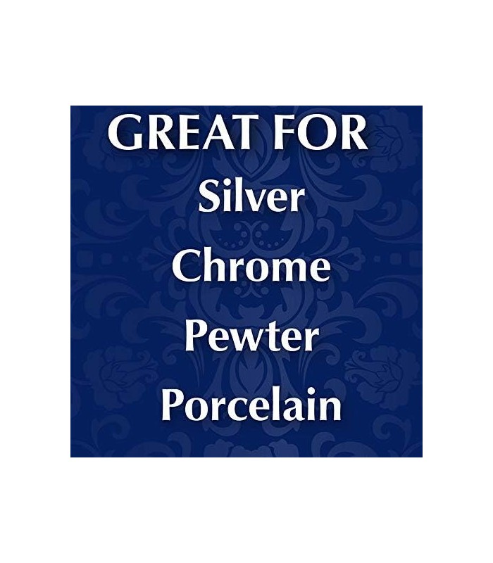 Limpador de Prata e Creme Polidor ' Pacote com 6 ' 8 onças ' Sem amônia ' Limpa suavemente e remove manchas sem arranhar
