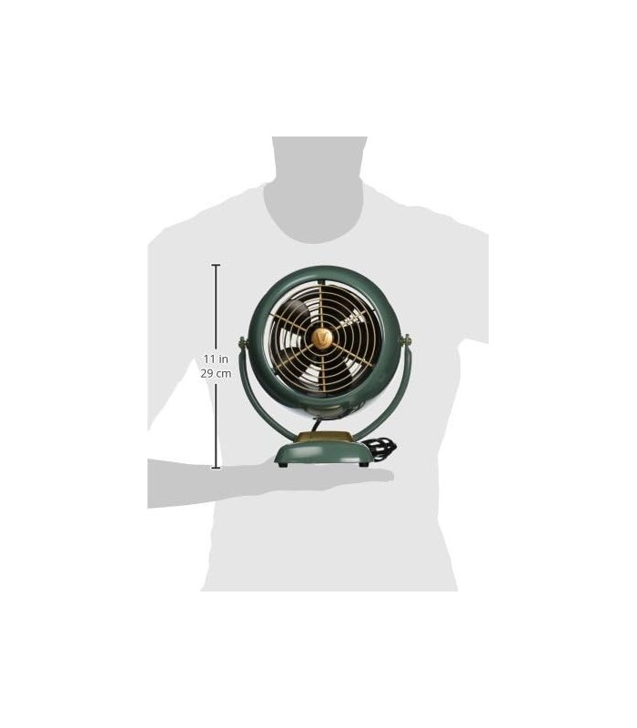 Ventilador circulador de ar vintage Vornado VFAN Jr., verde
