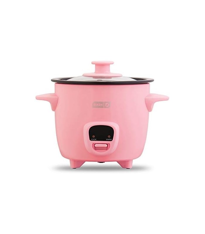 DASH Mini panela de arroz a vapor com panela antiaderente removível, função manter quente e guia de receitas, 2 xícaras, para so