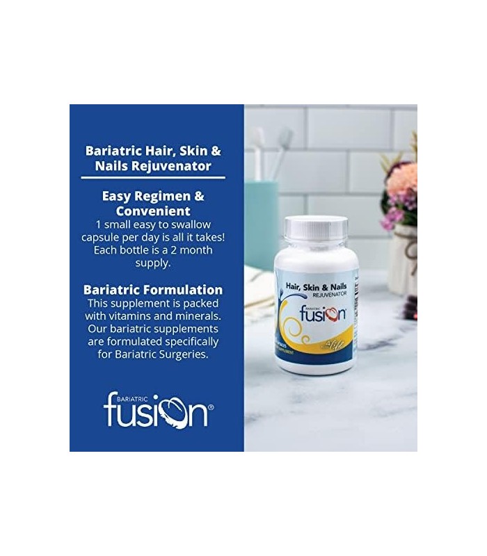Bariatric Fusion ONE Por Dia Bariatric Hair, Skin & Nails REJUVENATOR | para pacientes de cirurgia bariátrica, incluindo bypass