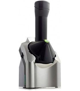 Yonanas 902 Classic Vegan, máquina de sorvete de frutas congeladas sem laticínios, inclui 36 receitas, 200 watts, prata