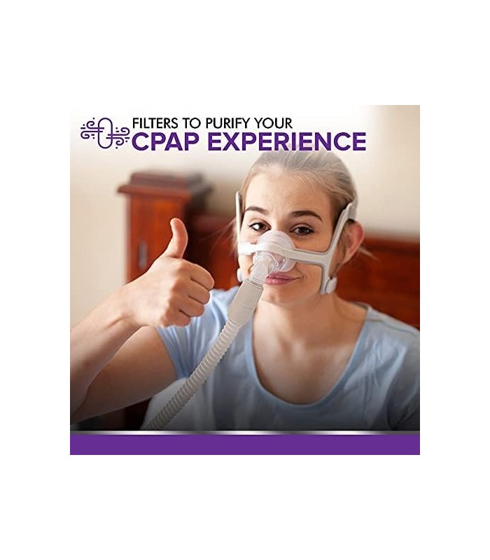 Filtro em linha de ajuste universal para máquinas CPAP e BiPAP - Filtros para purificar sua experiência CPAP - Pacote com 3