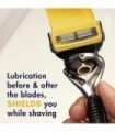 Recargas de lâmina de barbear Gillette ProGlide Shield Mens, 4 unidades, escudos contra irritação da pele