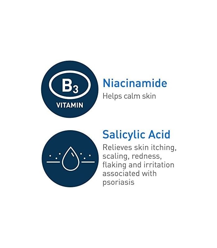 CeraVe Creme Hidratante para Tratamento de Psoríase | Com Ácido Salicílico para Alívio da Coceira da Pele Seca e Uréia para Hidr