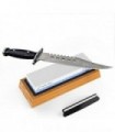 Sharp Pebble Premium Whetstone Knife Sharpening Stone 2 Side Grit Waterstone- Whetstone Knife Sharpener- NonSlip Bamboo Base & A