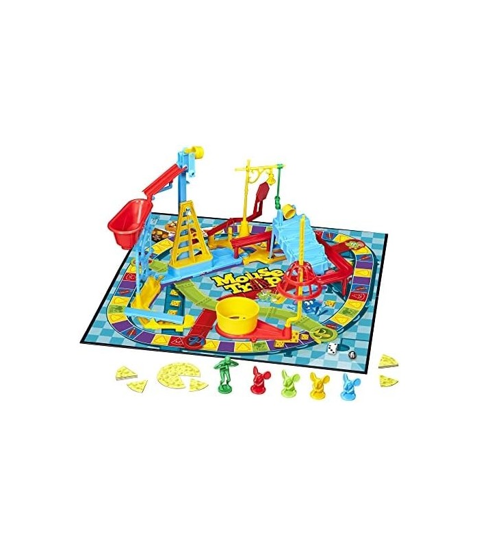 Jogo de tabuleiro Hasbro Gaming Mouse Trap para crianças de 6 anos ou mais, jogo infantil clássico para 2 a 4 jogadores, com con